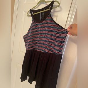 Torrid Smocked Halter Top. Crinkle Gauze Black. NWT size: 6X